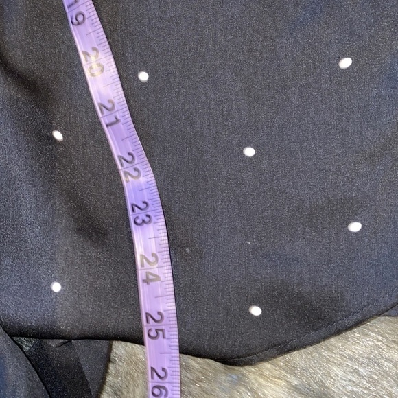 Stella & Dot  black tiny polka dot wrap blouse Sz M - Picture 8 of 10